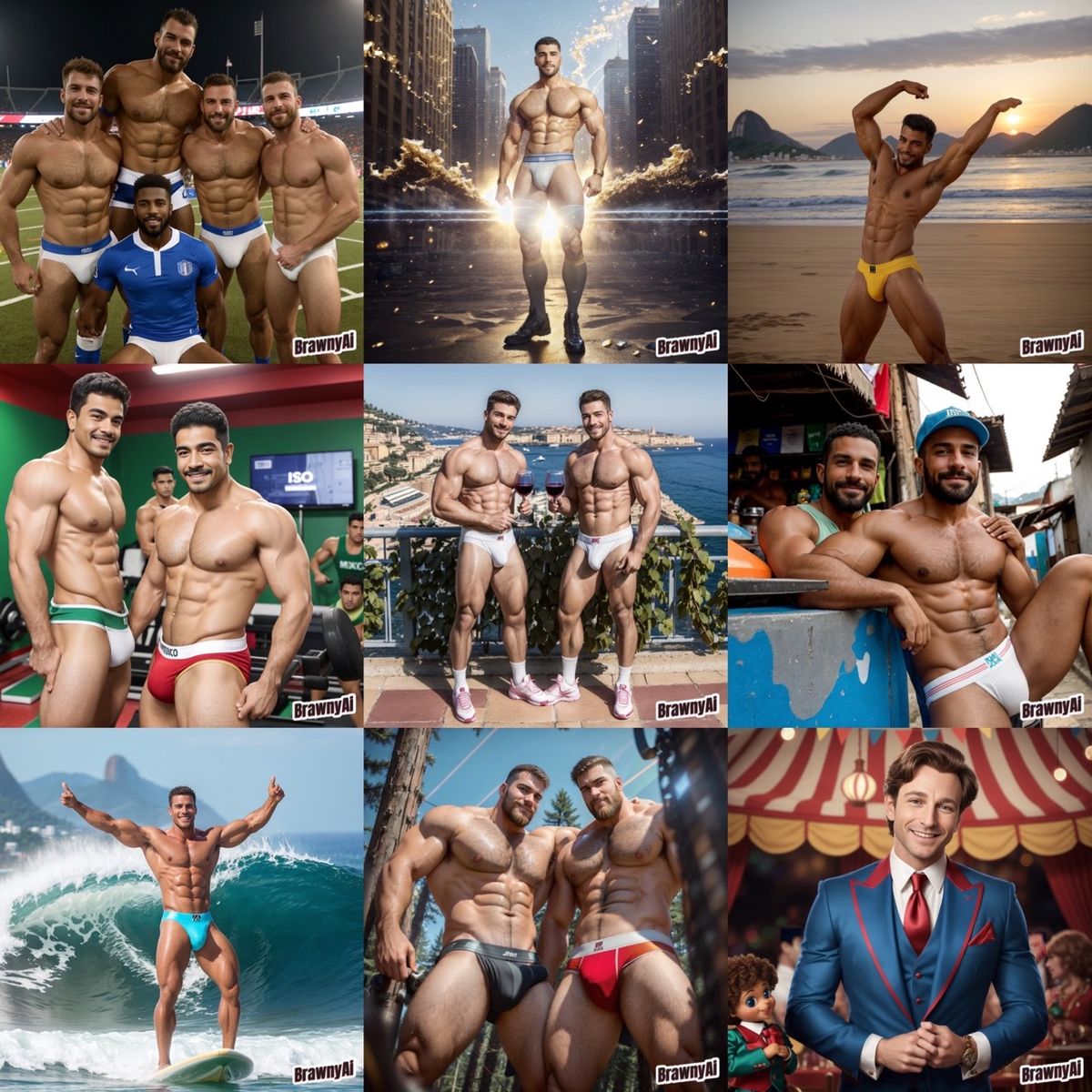 Hunk du Jour: From Surf Waves to Circus Raves – BrawnyAi's Adventure Anew