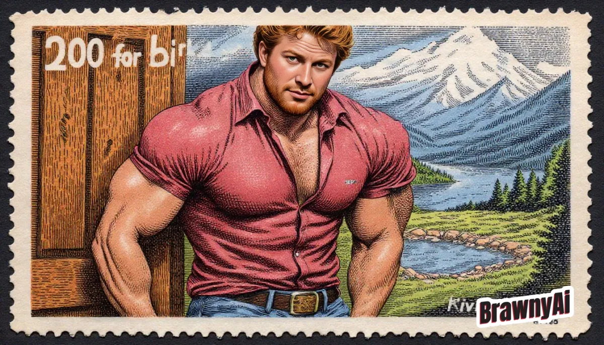 2026-10-07 - Muscular Men in Red Shirts, Swimwear, and Embroidered Robes - 28 artworks
