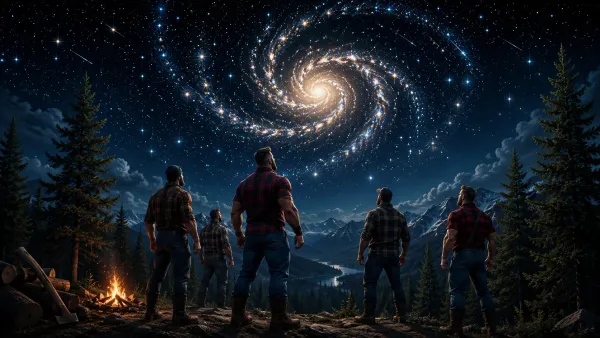 A cinematic 3D interactive planetarium with glowing stars, comets, and galaxies against a deep cosmic void background.